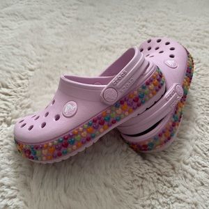 CROCS Girls Gem Crocband Clogs Size 8